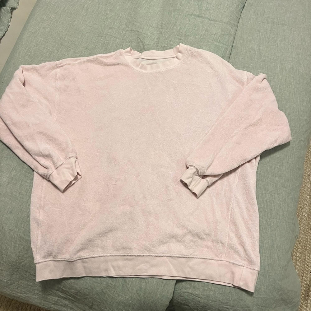 DAILY DRILLS OVERSIZED CREW IN TERRY/ PINK